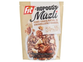 Fit Reggeli Ropogós müzli fehér csokoládéval és karamellizált keksszel 200g Fit Reggeli Ropogós müzli fehér csokoládéval és karamellizált keksszel 200g