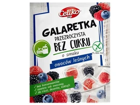 Celiko Glutén- és cukormentes tortazselé (Erdei gyümölcs), Átlátszó 14g Celiko Glutén- és cukormentes tortazselé (Erdei gyümölcs), Átlátszó 14g
