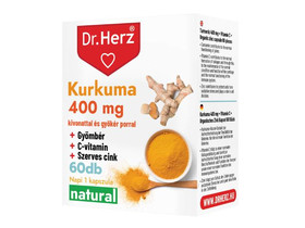 Dr. Herz Kurkuma + C-vitamin + Szerves Cink 60 db kapszula Dr. Herz Kurkuma + C-vitamin + Szerves Cink 60 db kapszula