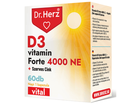 Dr. Herz D3 vitamin 4000NE+szerves cink 60db kapszula Dr. Herz D3 vitamin 4000NE+szerves cink 60db kapszula