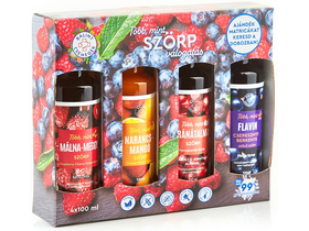 Bálint Több mint válogatás 4x 100 ml MIX 3 (málna-meggy,narancs-mangó,gránátalma,flavin szörp) Bálint Több mint válogatás 4x 100 ml MIX 3 (málna-meggy,narancs-mangó,gránátalma,flavin szörp)