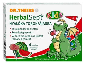 Dr. Theiss HerbalSept nyalóka torokfájásra (görögdinnye) 6 db Dr. Theiss HerbalSept nyalóka torokfájásra (görögdinnye) 6 db