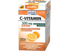 JutaVit C-vitamin 500mg + D3 vitamin + Csipkebogyó kivonat rágótabletta 100db