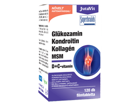 JutaVit Glükozamin+Kondroitin+MSM+Kolagén D+C vitamin tabletta 120db JutaVit Glükozamin+Kondroitin+MSM+Kolagén D+C vitamin tabletta 120db