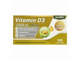 JutaVit D3-vitamin 2000NE Oliva lágykapszula 100db JutaVit D3-vitamin 2000NE Oliva lágykapszula 100db