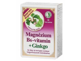 Magnézium B6-vitamin + Ginkgo Forte tabletta 30 db Magnézium B6-vitamin + Ginkgo Forte tabletta 30 db