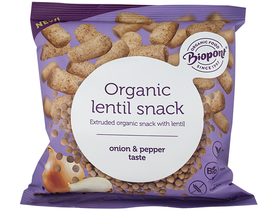 Extrudált lencse hagymás-borsos 60g Extrudált lencse hagymás-borsos 60g