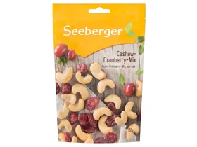 Seeberger Pörkölt kesudió és cukrozott tőzegáfonya keverék 150g Seeberger Pörkölt kesudió és cukrozott tőzegáfonya keverék 150g