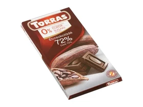 Torras Étcsokoládé 72% hozzáadott cukor nélkül 75g Torras Étcsokoládé 72% hozzáadott cukor nélkül 75g