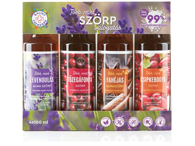 Bálint Több mint válogatás 4x 100 ml Mix 2(levendulás alma,tőzegáfonya,fahéjas alma,csipkebogyó szörp) Bálint Több mint válogatás 4x 100 ml Mix 2(levendulás alma,tőzegáfonya,fahéjas alma,csipkebogyó szörp)