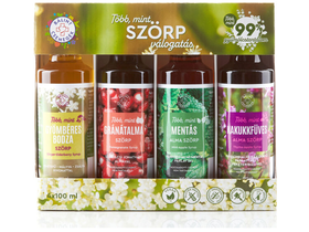 Bálint Több mint válogatás 4x 100 ml Mix 1(gyömbéres bodza,gránátalma,mentás alma,kakukkfüves alma szörp) Bálint Több mint válogatás 4x 100 ml Mix 1(gyömbéres bodza,gránátalma,mentás alma,kakukkfüves alma szörp)