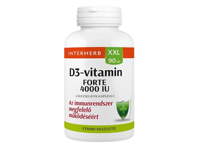 Interherb XXL D3-vitamin Forte 4000 IU 90 db kapszula Interherb XXL D3-vitamin Forte 4000 IU 90 db kapszula