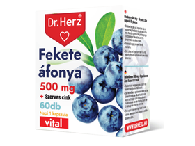 Dr.Herz Fekete Áfonya 500 mg + Szerves Cink 60 db kapszula Dr.Herz Fekete Áfonya 500 mg + Szerves Cink 60 db kapszula