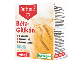 Dr. Herz Béta-Glükán+Szerves Zn+Se+C-vitamin 60 db Dr. Herz Béta-Glükán+Szerves Zn+Se+C-vitamin 60 db
