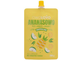OWOLOVO Alma-ananász tropical gyümölcspüré 200g OWOLOVO Alma-ananász tropical gyümölcspüré 200g