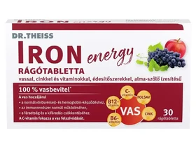 Dr.Theiss IRON energy rágótabletta alma-szőlő ízű 30 db Dr.Theiss IRON energy rágótabletta alma-szőlő ízű 30 db
