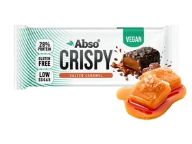 Abso Cripsy Bar Sós Karamellás Ízű Vegán Fehérjeszelet 50g Abso Cripsy Bar Sós Karamellás Ízű Vegán Fehérjeszelet 50g