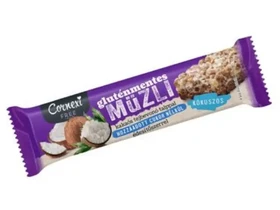 Cornexi gluténmentes Kókuszos müzliszelet kakaós tejbev.talppal,édesítőszerekkel 25 g Cornexi gluténmentes Kókuszos müzliszelet kakaós tejbev.talppal,édesítőszerekkel 25 g