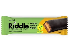 Riddle Vegán mogyoróvajas ostyaszelet kakaókrémmel 35g Riddle Vegán mogyoróvajas ostyaszelet kakaókrémmel 35g