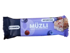 Cornexi Áfonyás Müzliszelet Joghurtos bevonó talppal 25g Cornexi Áfonyás Müzliszelet Joghurtos bevonó talppal 25g