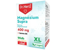 Dr. Herz Magnézium Supra 400mg+ Szerves cink kapszula doboz XL 90db Dr. Herz Magnézium Supra 400mg+ Szerves cink kapszula doboz XL 90db