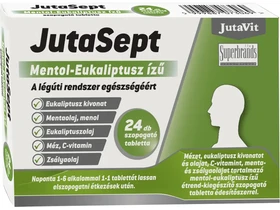 Jutavit Jutasept Mentol-eukaliptusz ízű szopogató tabletta 24 db Jutavit Jutasept Mentol-eukaliptusz ízű szopogató tabletta 24 db
