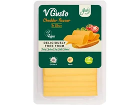 Gusto Vegan Cheddar ízű szeletelt 140g Gusto Vegan Cheddar ízű szeletelt 140g