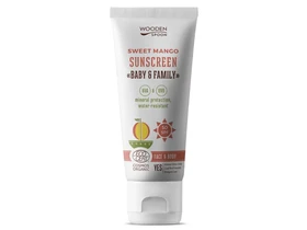 Wooden Spoon Bio naptej és testápoló mangóval SPF50 100ml Wooden Spoon Bio naptej és testápoló mangóval SPF50 100ml