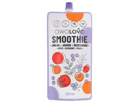 OWOLOVO Alma-kék áfonya-őszibarack SMOOTHIE 250g OWOLOVO Alma-kék áfonya-őszibarack SMOOTHIE 250g