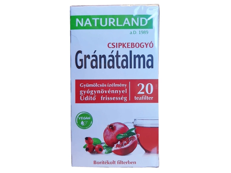 Naturland Gránátalma és Csipkebogyó gyümölcstea 20 db