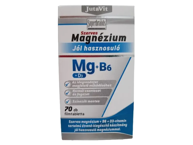 Jutavit Szerves magnézium + B6 + D3 filmtabletta 70 db