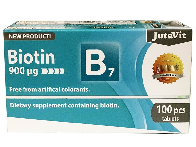 JutaVit Biotin - B7-vitamin tabletta 100db