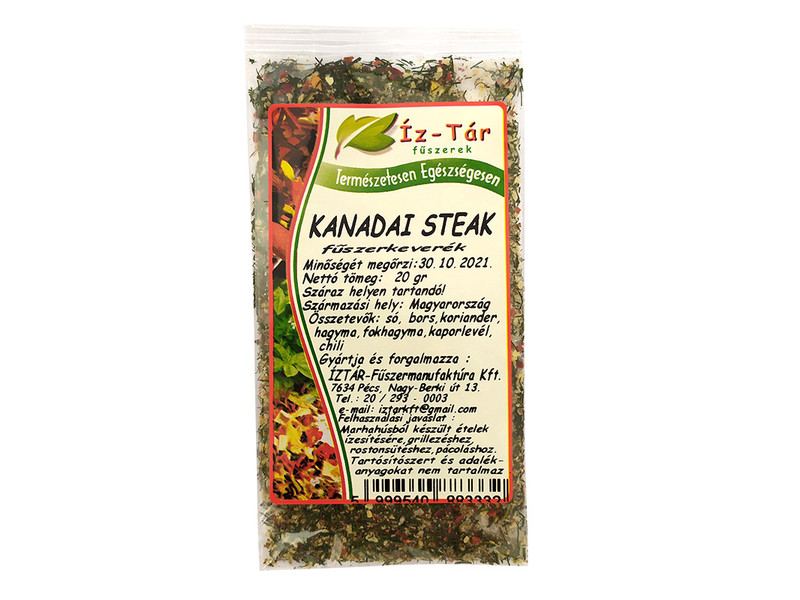Íz Tár kanadai steak fűszerkeverék 20g