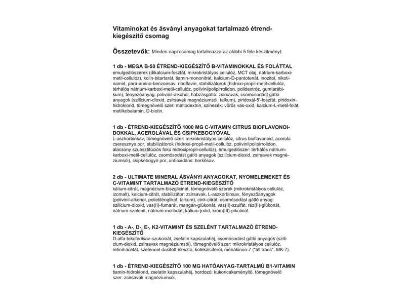 365 ALAP Multivitamin csomag 30 adag