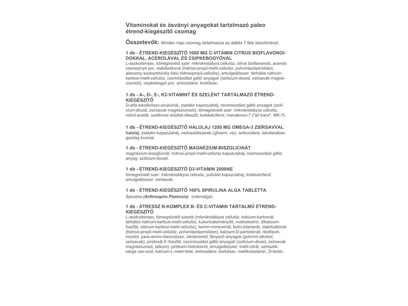 365 PALEO Multivitamin csomag 30 db