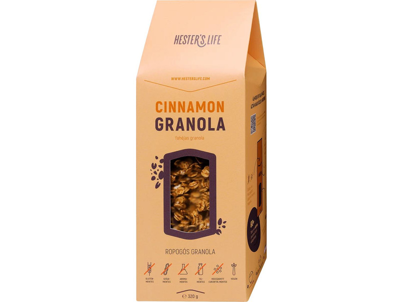 Hester's Life Cinnamon Granola (Fahéjas) 320g