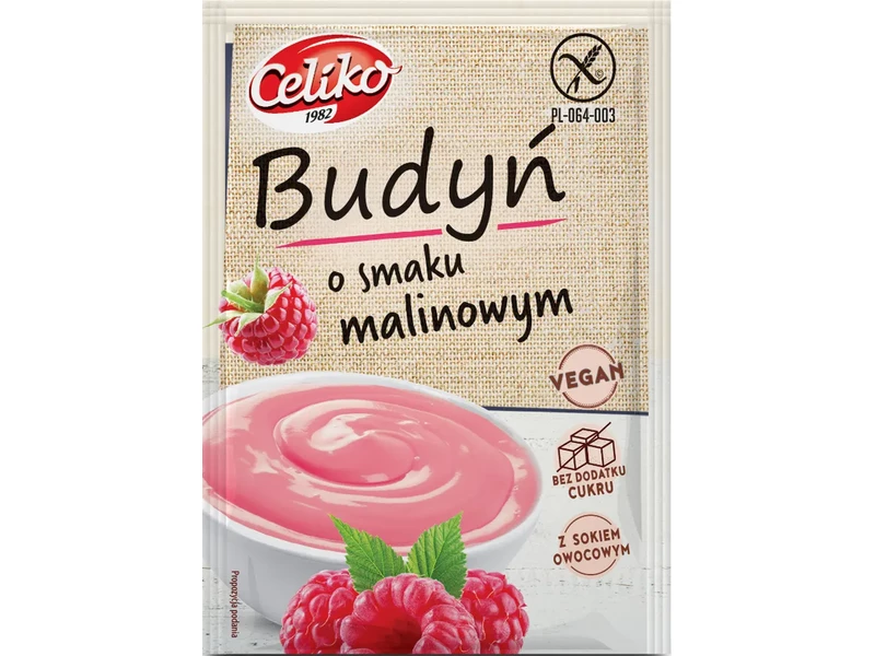 Celiko Gluténmentes Puding Málna ízű 40g
