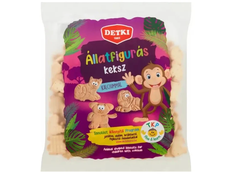 Detki Állatfigurás gyerekkeksz kalciummal 160g