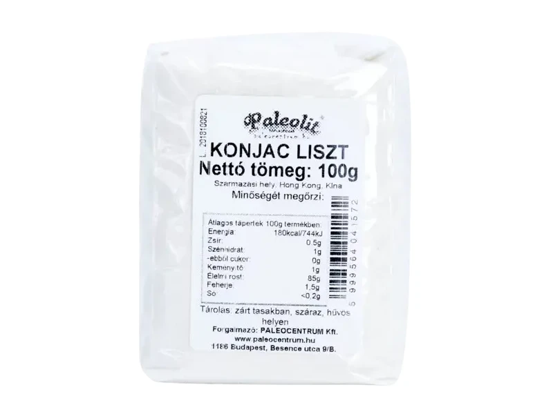 Paleolit Konjac liszt 100g 120-200 mesh glükomannán tartalom min 90%