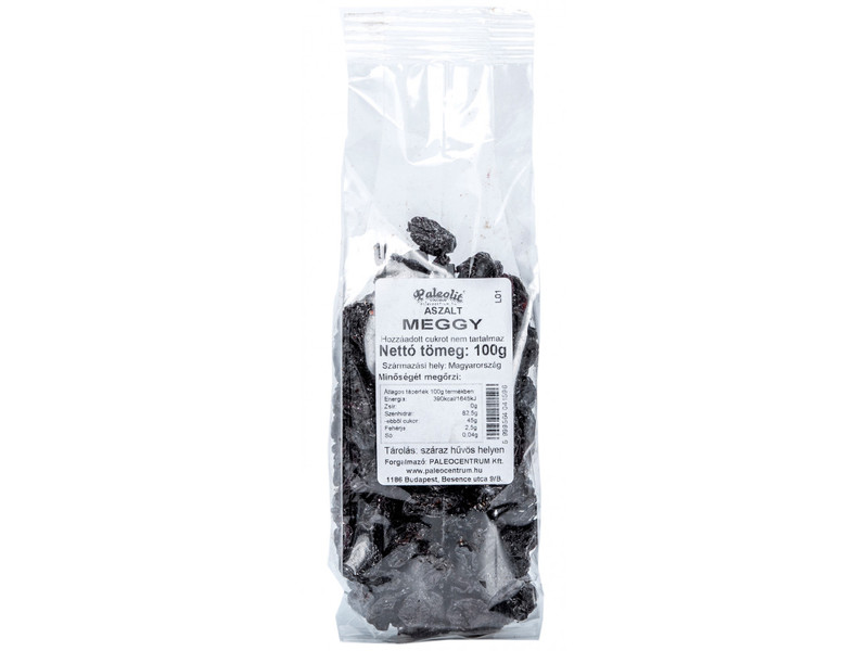 Aszalt meggy cukormentes 100g Paleolit