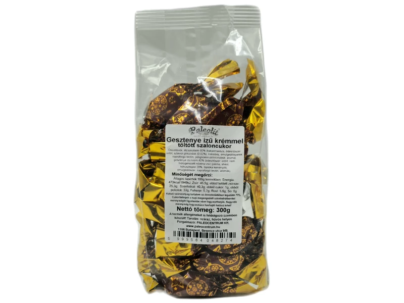 Paleolit Gesztenyés szaloncukor 300g ízesített krémmel töltve