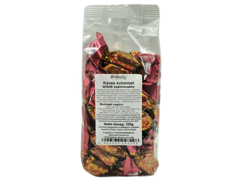 Paleolit Kávés szaloncukor 300g krémmel töltve