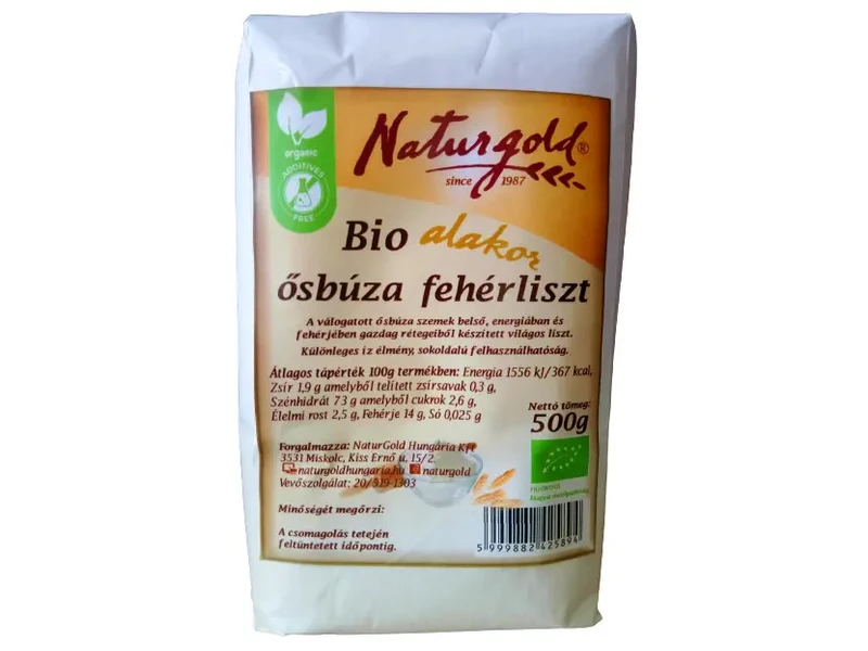 Natugold Bio alakor ősbúza fehérliszt 500g