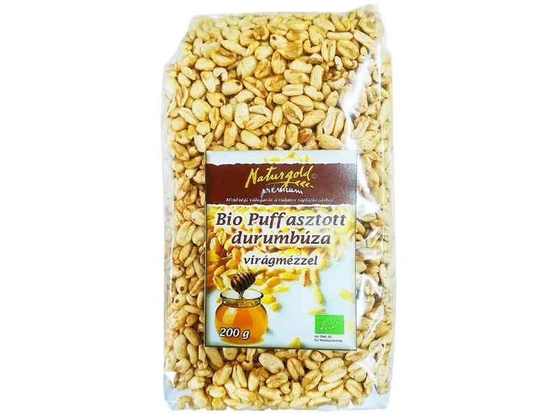 Naturgold Bio puffasztott durum virágmézzel 200g
