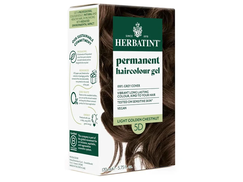 Herbatint 5D Arany világosgesztenye hajfesték 170ml