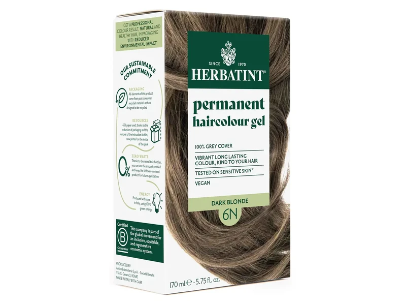 Herbatint 6N Világosbarna hajfesték 170ml