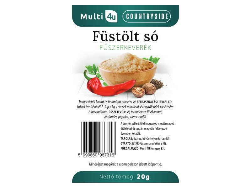 Multi 4U Countryside füstölt só fűszerkeverék 20g