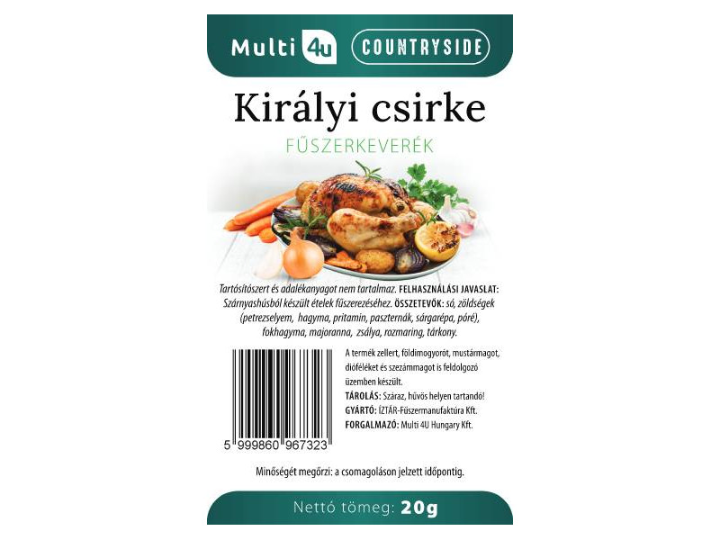 Multi 4U Countryside királyi csirke fűszerkeverék 20g