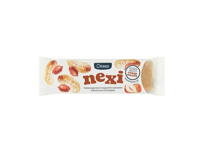 Cornexi NEXI Földimogyorós-mogyorós zabszeletl, HCN, édesítőszerrel 45 g