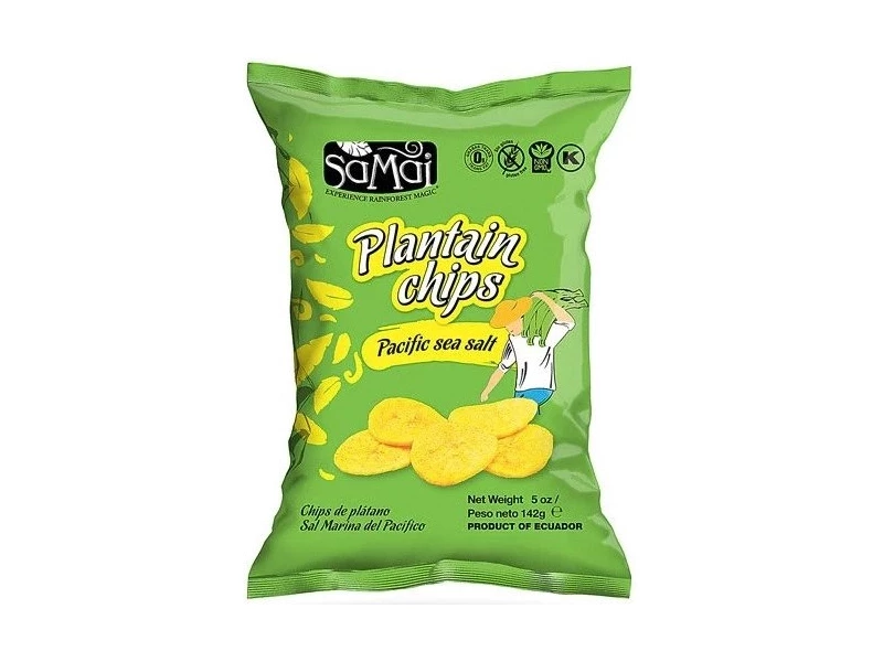 Plantain (főzőbanán) nagy chips tengeri sós 142g SAMAI
